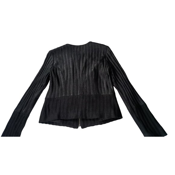 Ribbed Lady Jacket by DREW Black Size XS Zip Front Lined Classic Career USA Made - Picture 7 of 13